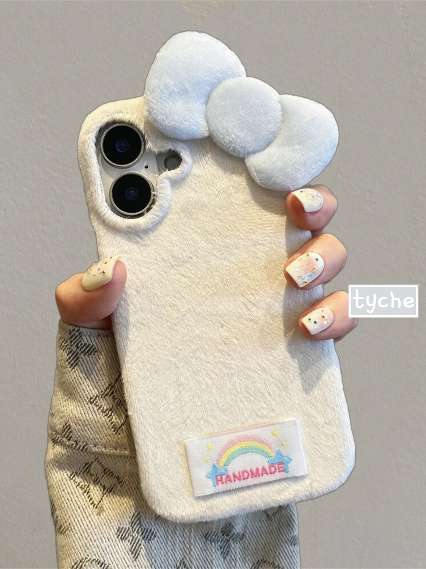 Shaggy Bowknot Protective Phone Case