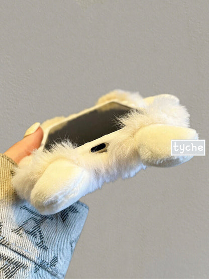 Fluffy Cartoon Knife Fork Phone Case