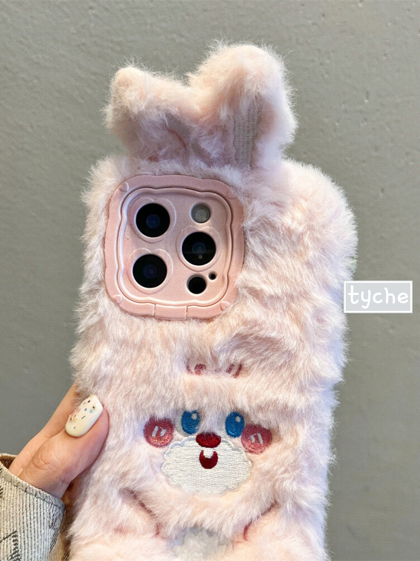 Fuzzy Pinky Bunny Phone Case