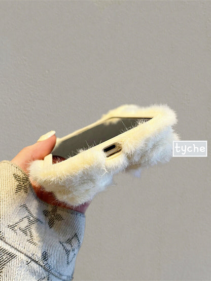 Fuzzy Heart Bear Phone Case