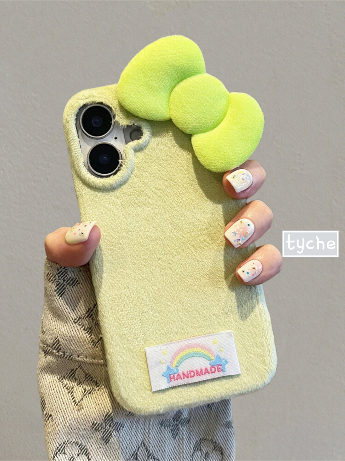 Shaggy Bowknot Protective Phone Case