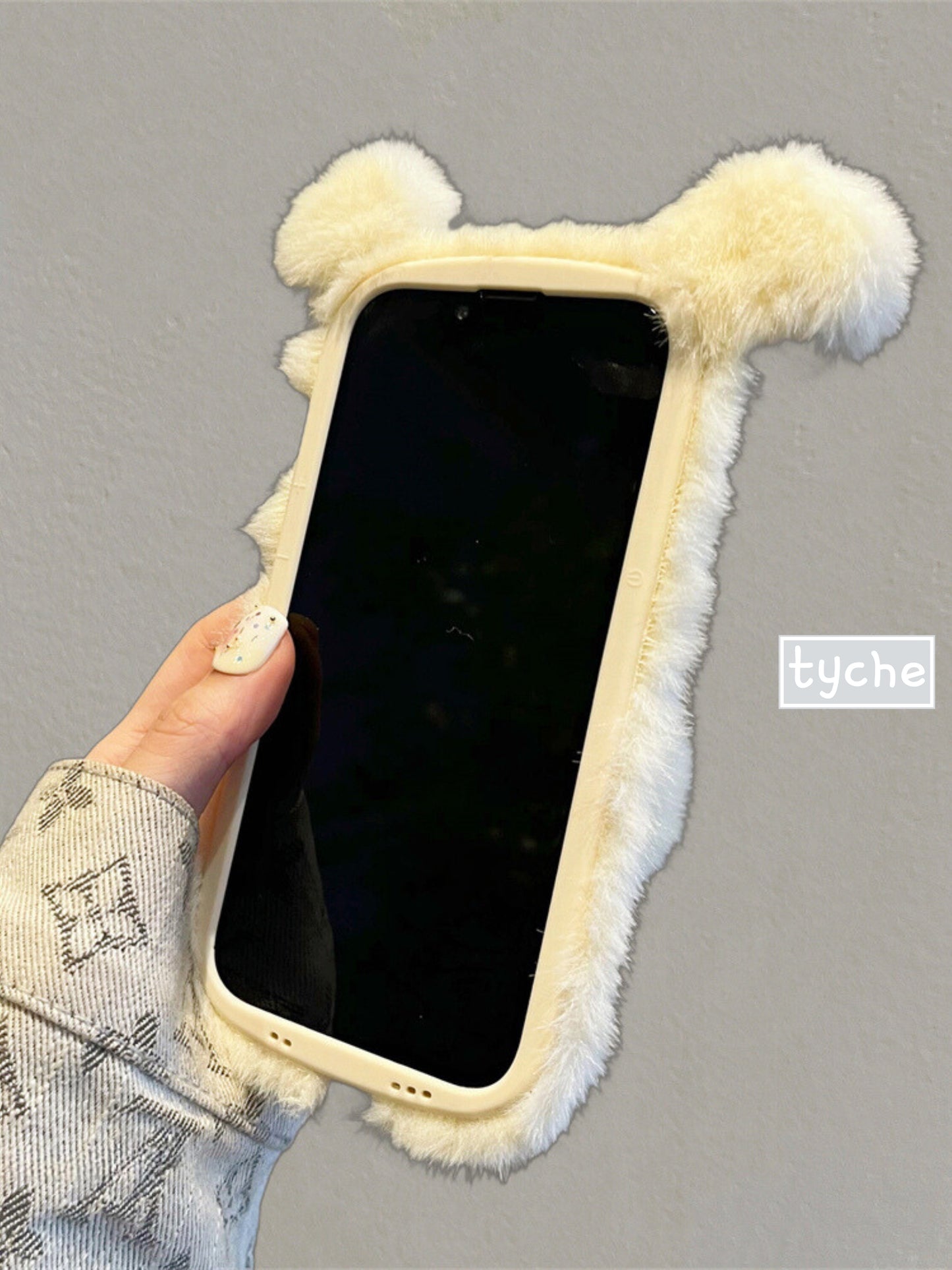 Fuzzy Heart Bear Phone Case