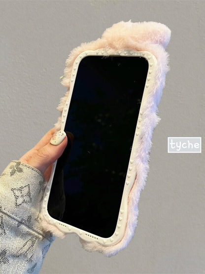 Fuzzy Pinky Bunny Phone Case