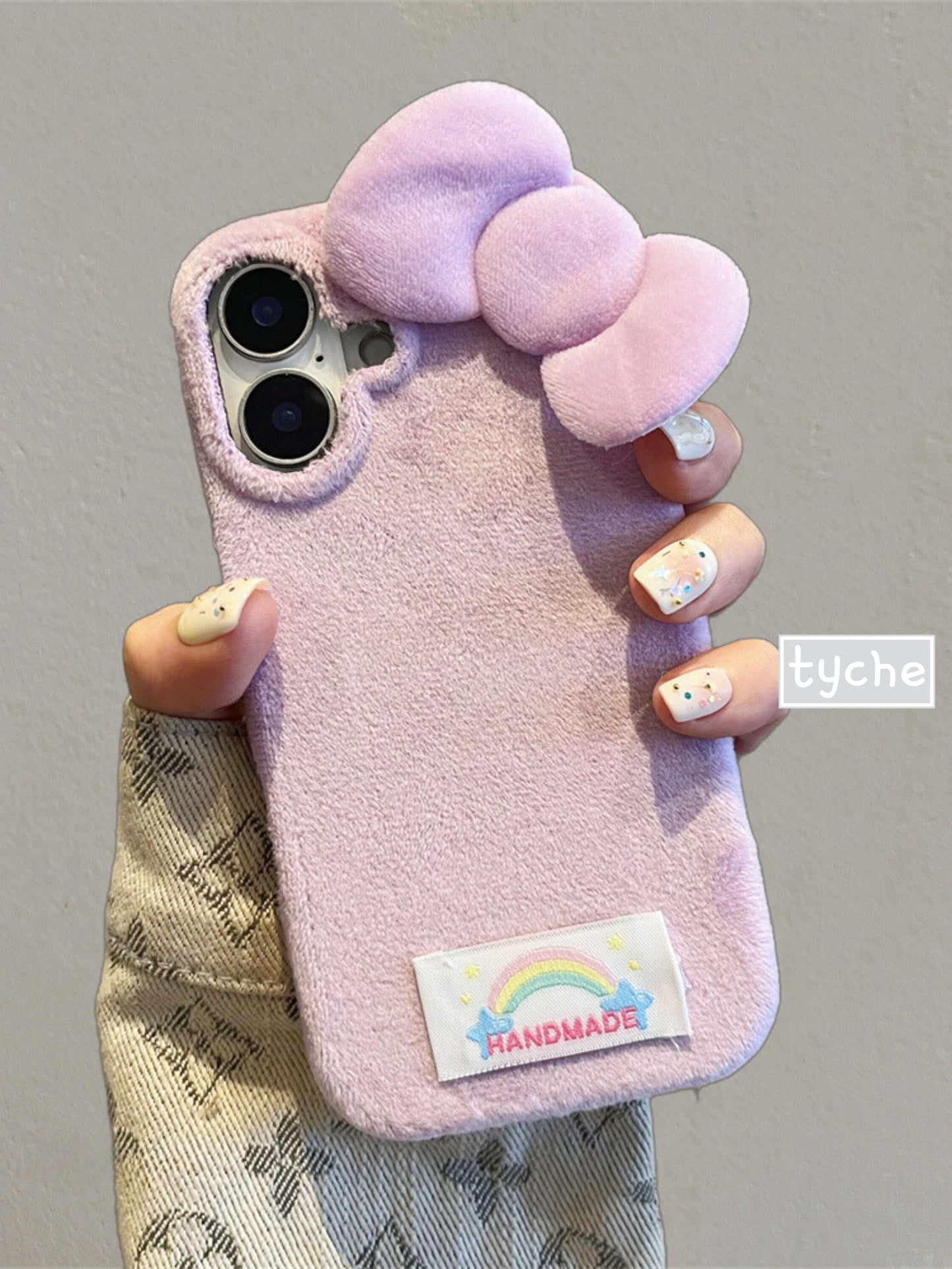 Shaggy Bowknot Protective Phone Case