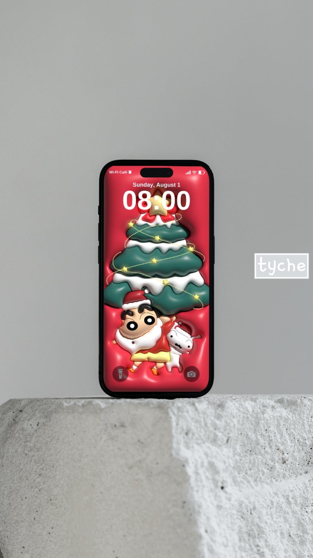 Christmas Santa Shin-Chan Mobile Wallpaper