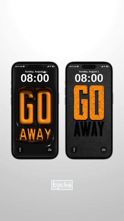 "Go Away" Inflated Mobile Wallpapers