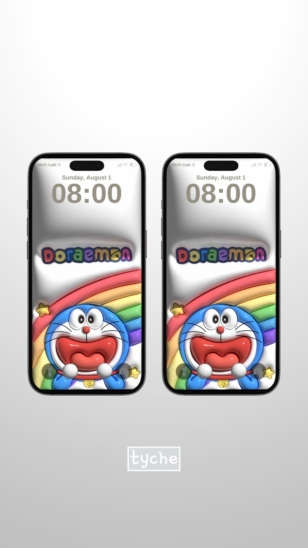 Rainbow Doraemon Inflated Mobile Wallpaper