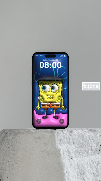 Sponge Bob Blue Background Mobile Wallpapers