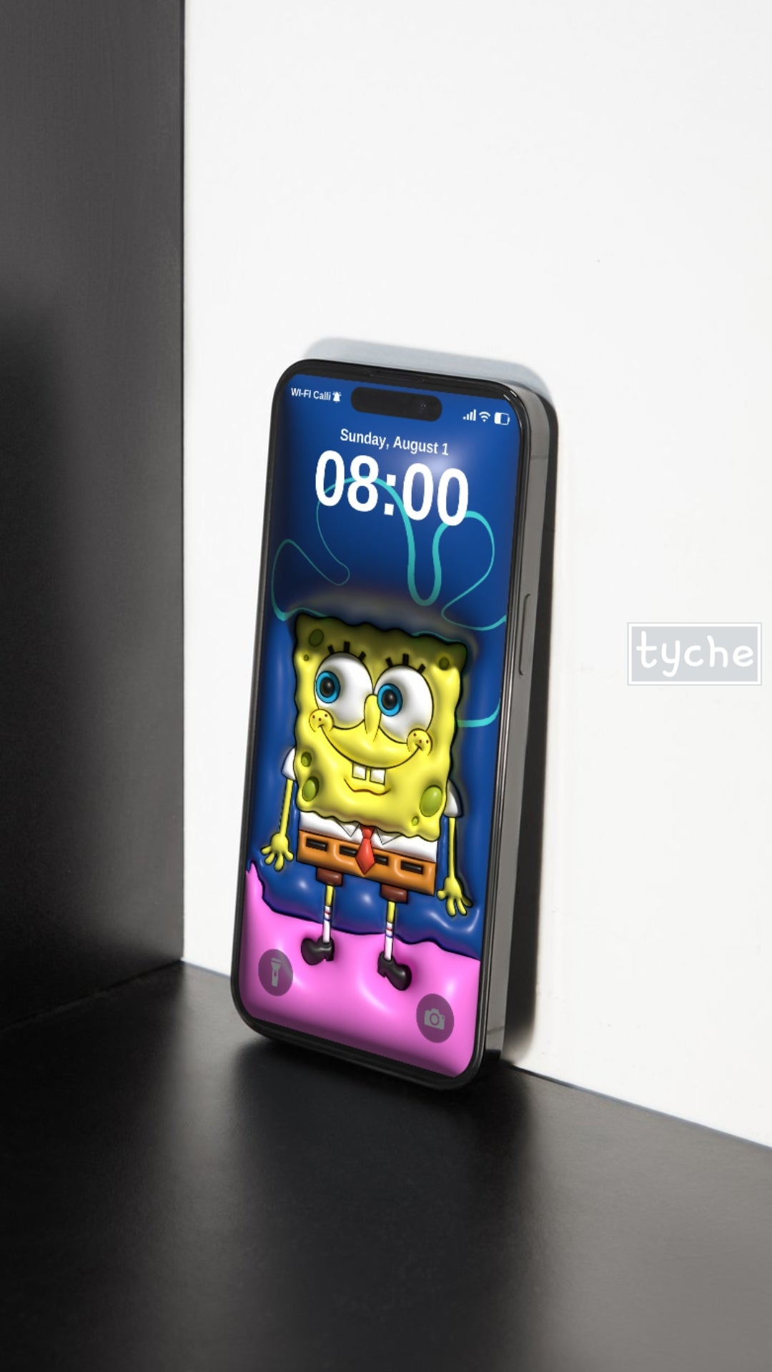 Sponge Bob Blue Background Mobile Wallpapers