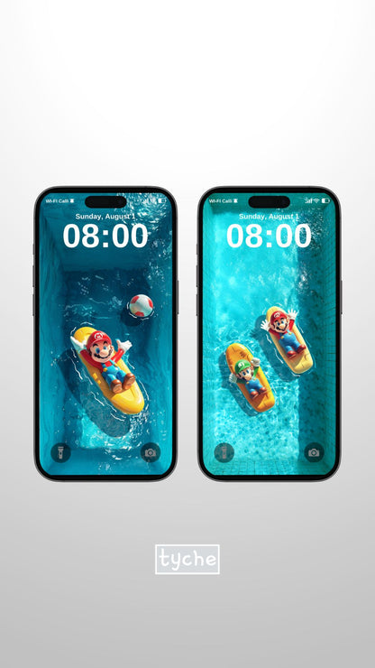 Swimming Mario Luigi Mobile Wallpapers