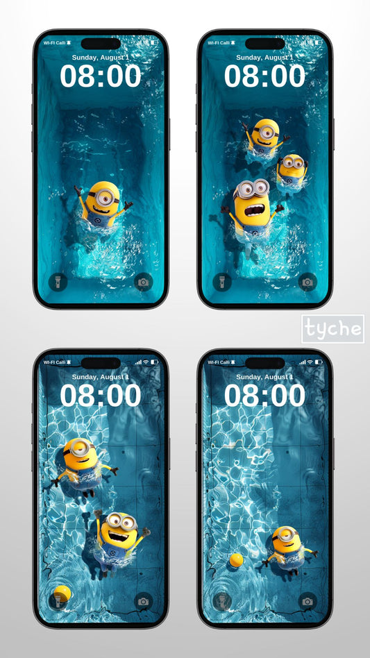 Swimming Minions Mobile Wallpapers