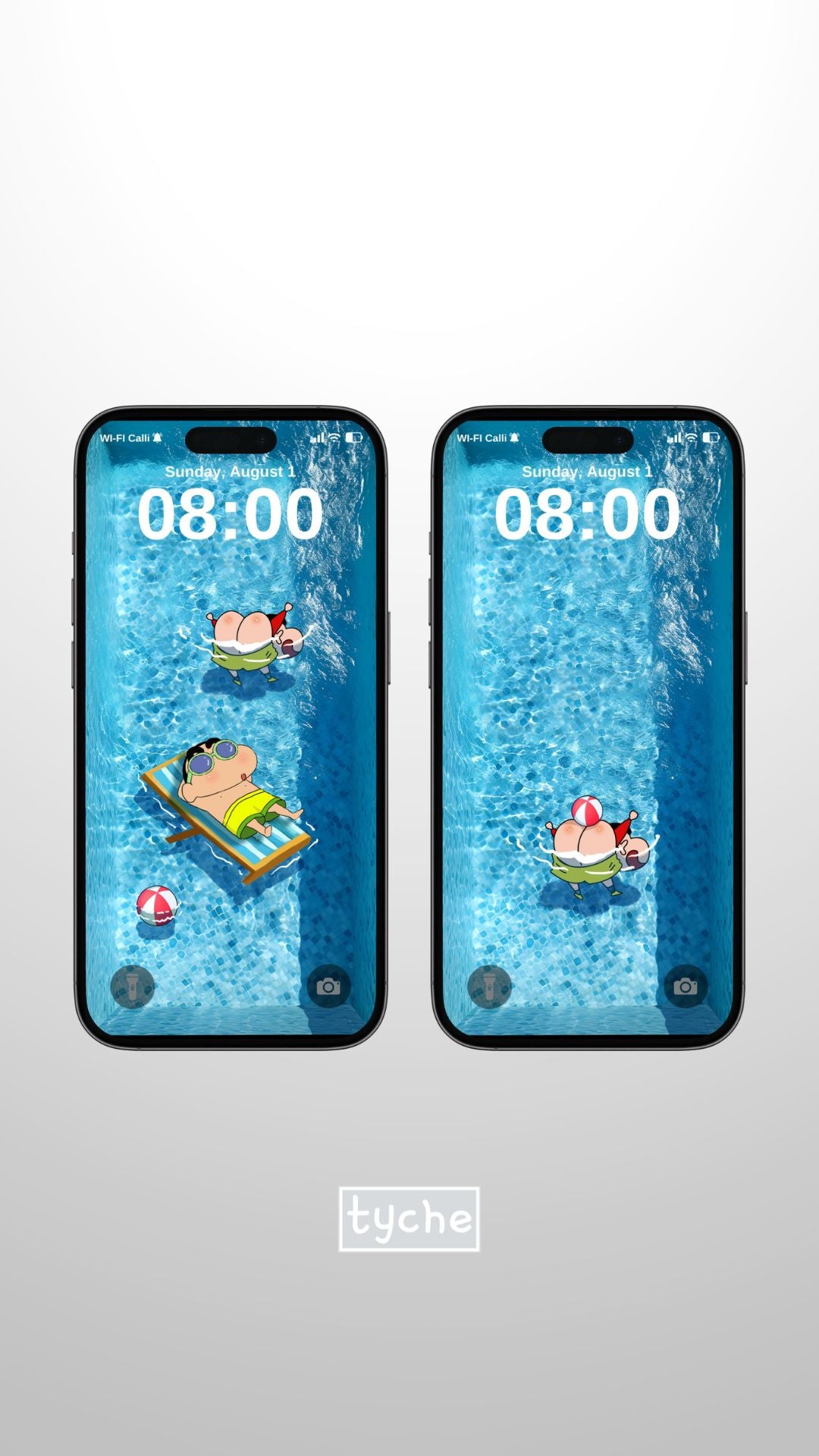 Swimming Shin-Chan Butt Mobile Wallpapers