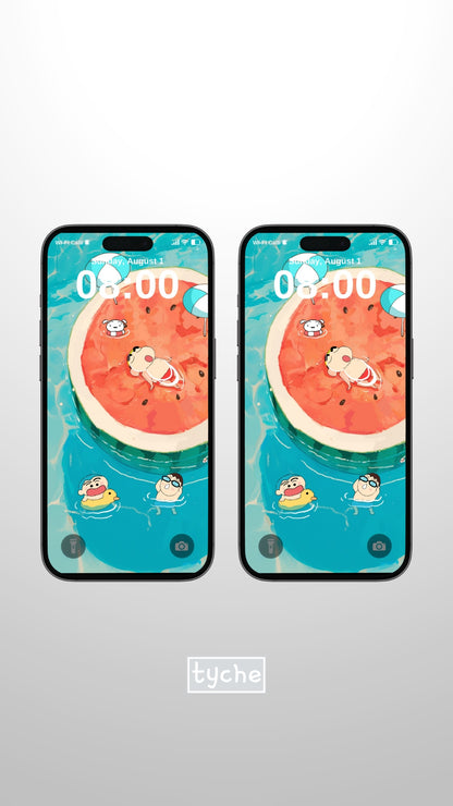 Watermelon Shin-Chan Mobile Wallpaper